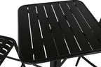 MESA BAR SET 3 PP METAL 60X60X102 TABURETE NEGRO - Imagen 2