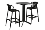 MESA BAR SET 3 PP METAL 60X60X102 TABURETE NEGRO - Imagen 5