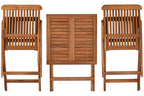 MESA SET 3 ACACIA 60X60X74 PLEGABLE NATURAL MARRON - Imagen 3