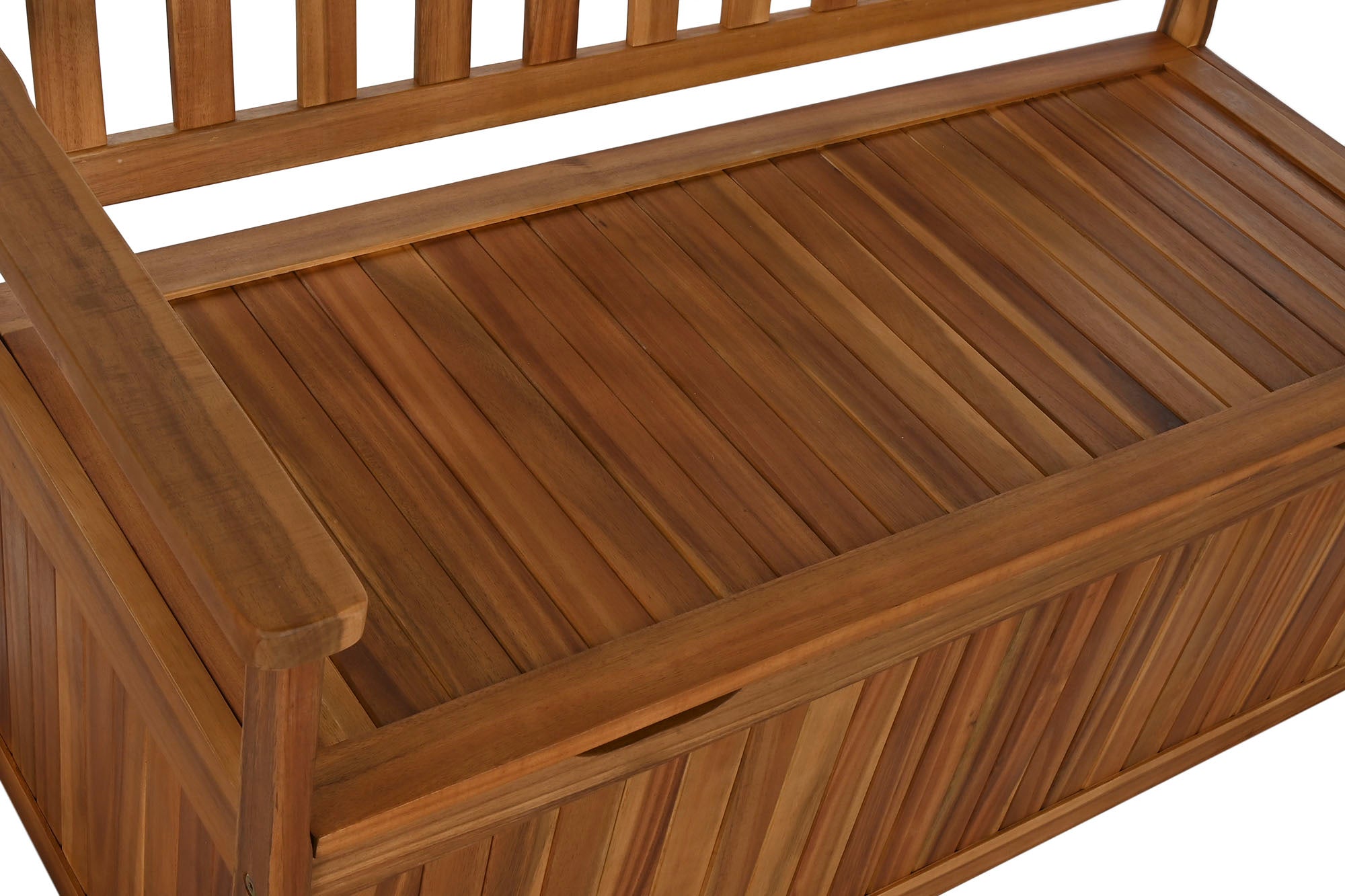 BANCO ACACIA 120X60X87 CON TAPA NATURAL MARRON - Imagen 5