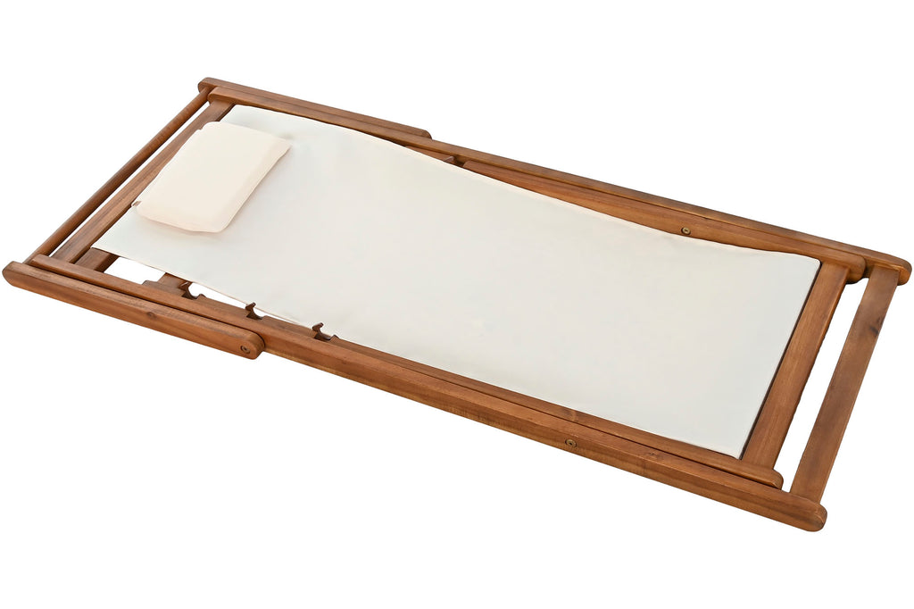 TUMBONA ACACIA POLIESTER 96X57X83 CON COJIN CUELLO - Imagen 3