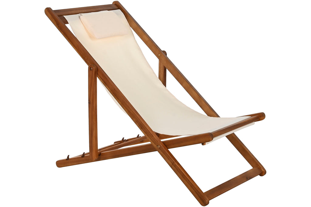 TUMBONA ACACIA POLIESTER 96X57X83 CON COJIN CUELLO - Imagen 1