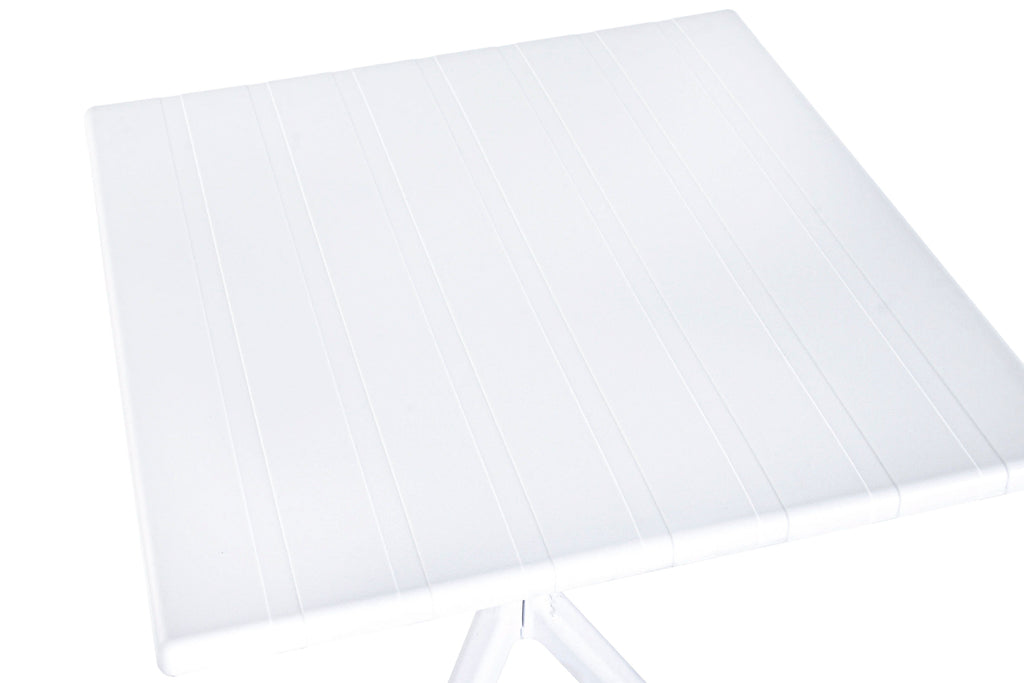 MESA METAL PP 70X70X75 RECICLADO BLANCO - Imagen 5