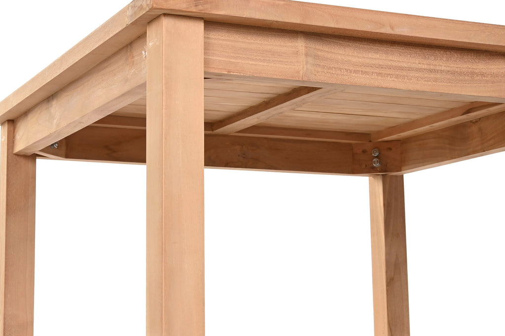 MESA COMEDOR TECA 80X80X77 4 COMENSALES NATURAL - Imagen 4