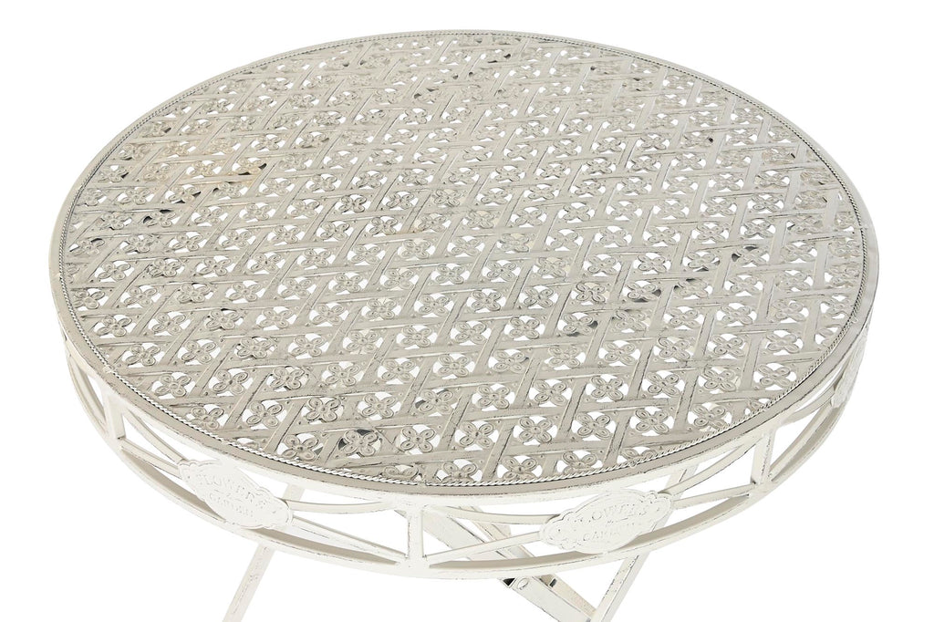 MESA COMEDOR METAL 70X70X73 BLANCO - Imagen 2