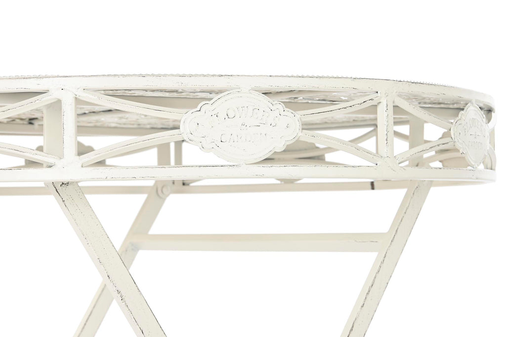 MESA COMEDOR METAL 70X70X73 BLANCO - Imagen 4