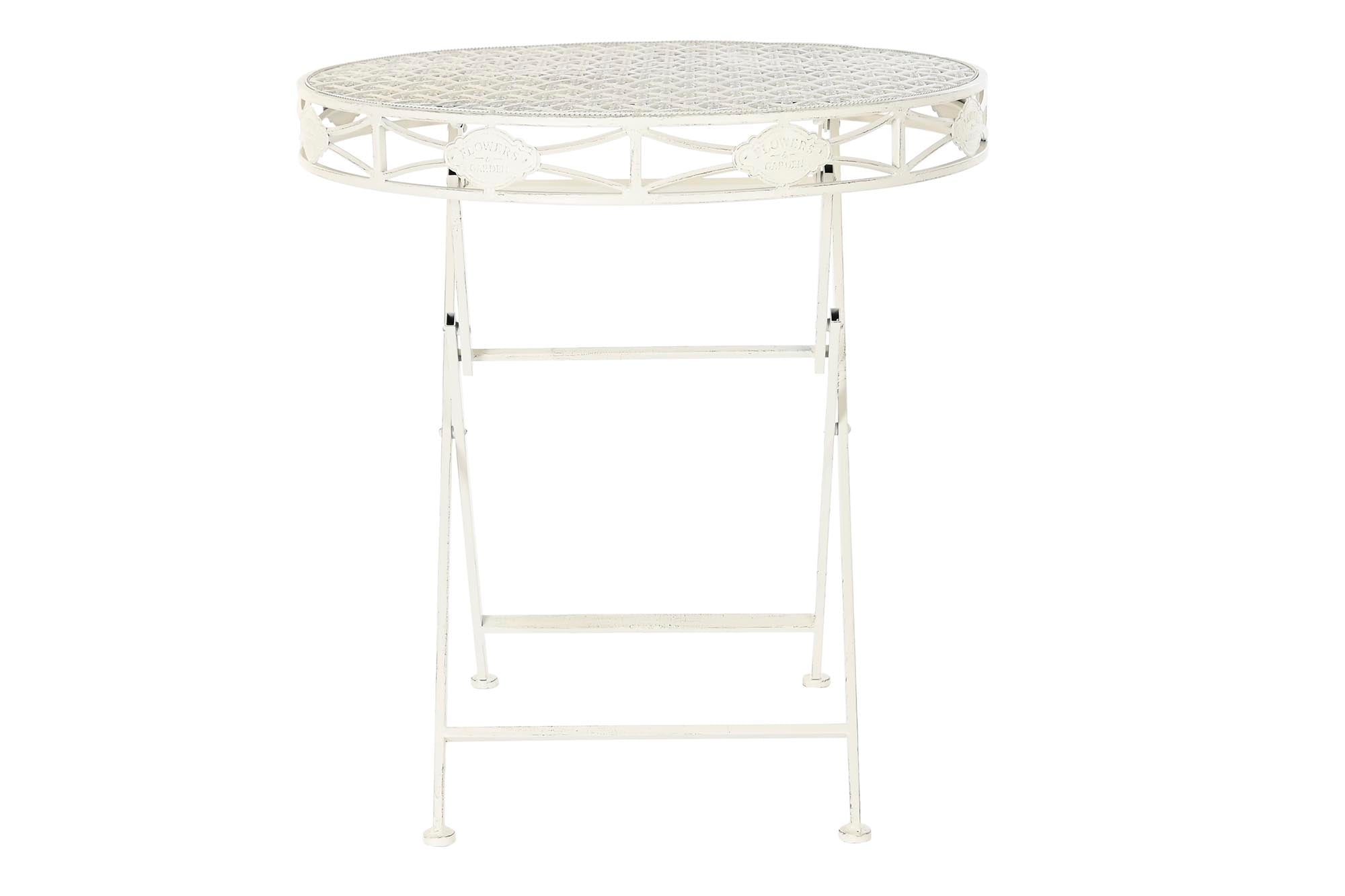 MESA COMEDOR METAL 70X70X73 BLANCO - Imagen 3