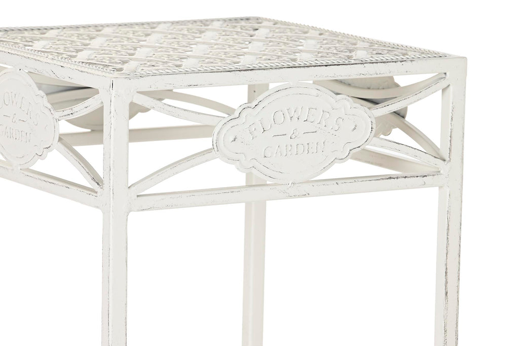 MESITA AUXILIAR SET 3 METAL 30X30X70 BLANCO - Imagen 3