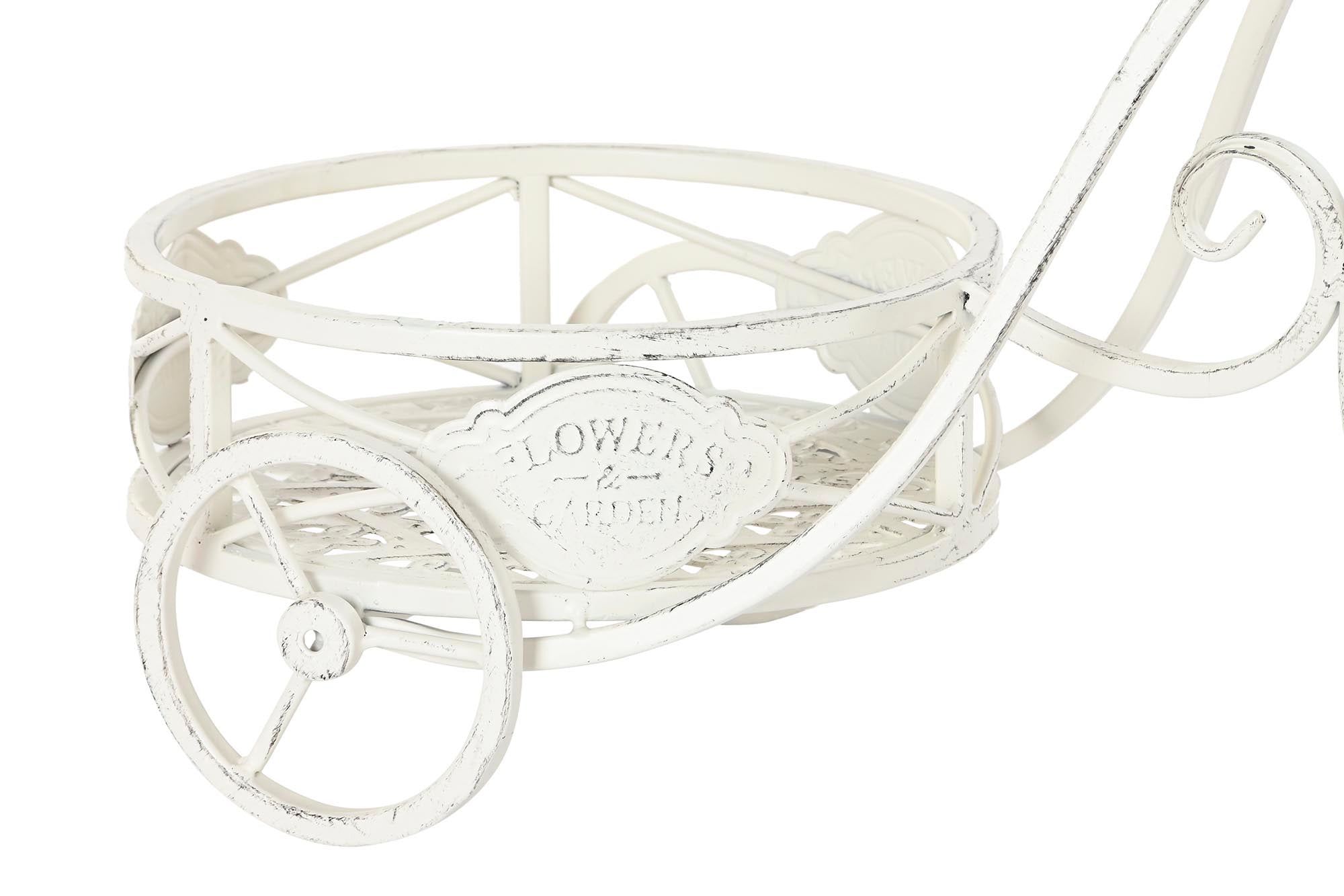 MACETERO METAL 58X28X42 BLANCO - Imagen 2