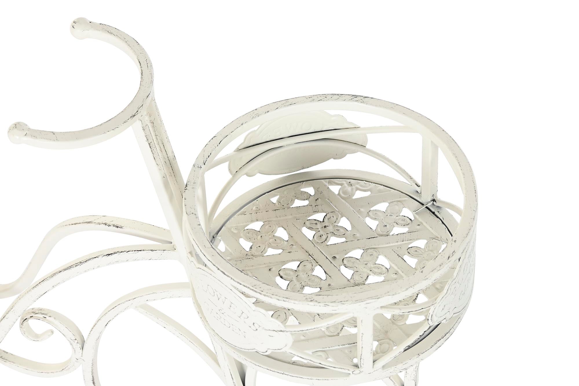 MACETERO METAL 58X28X42 BLANCO - Imagen 3