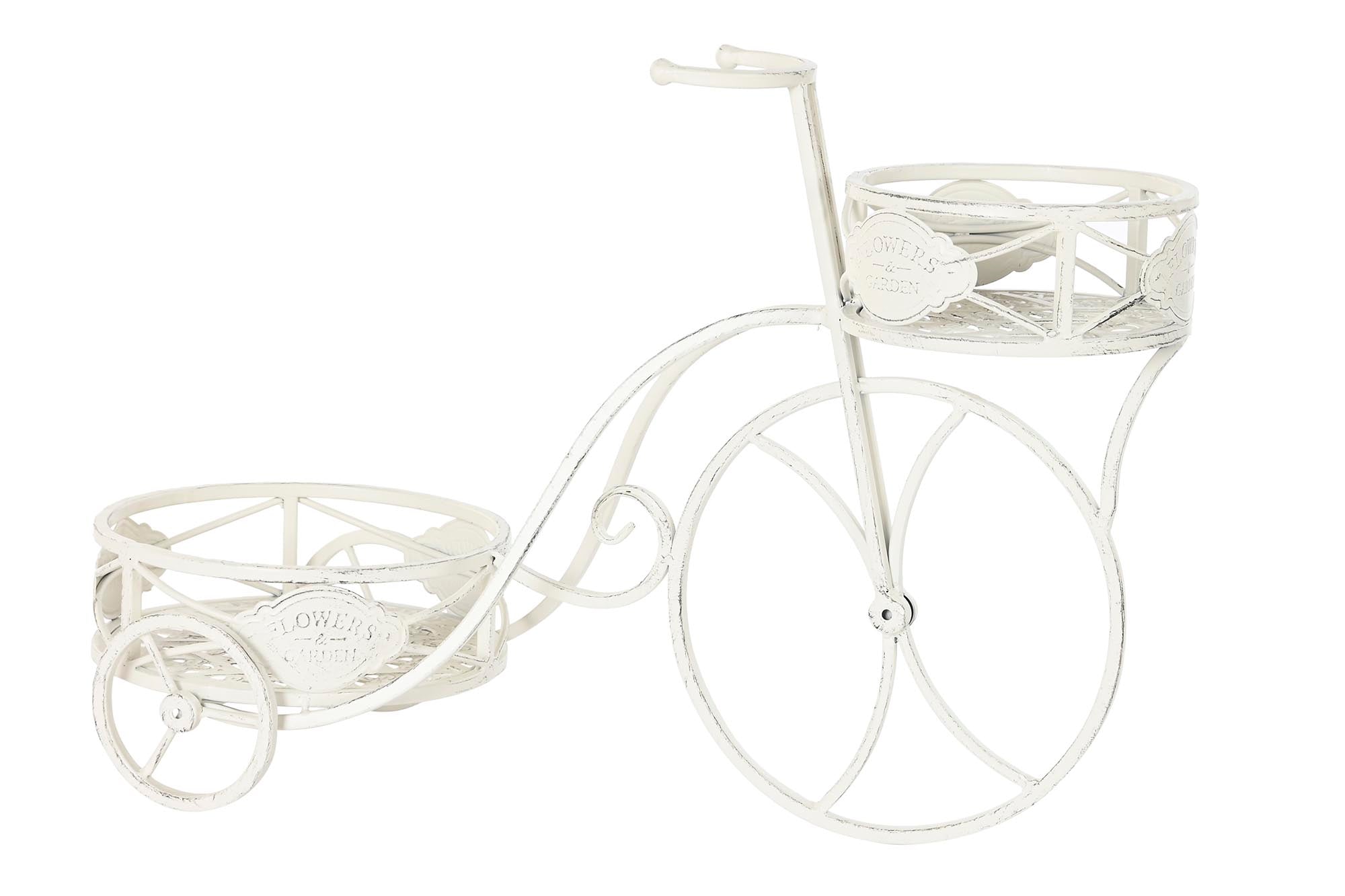 MACETERO METAL 58X28X42 BLANCO - Imagen 1