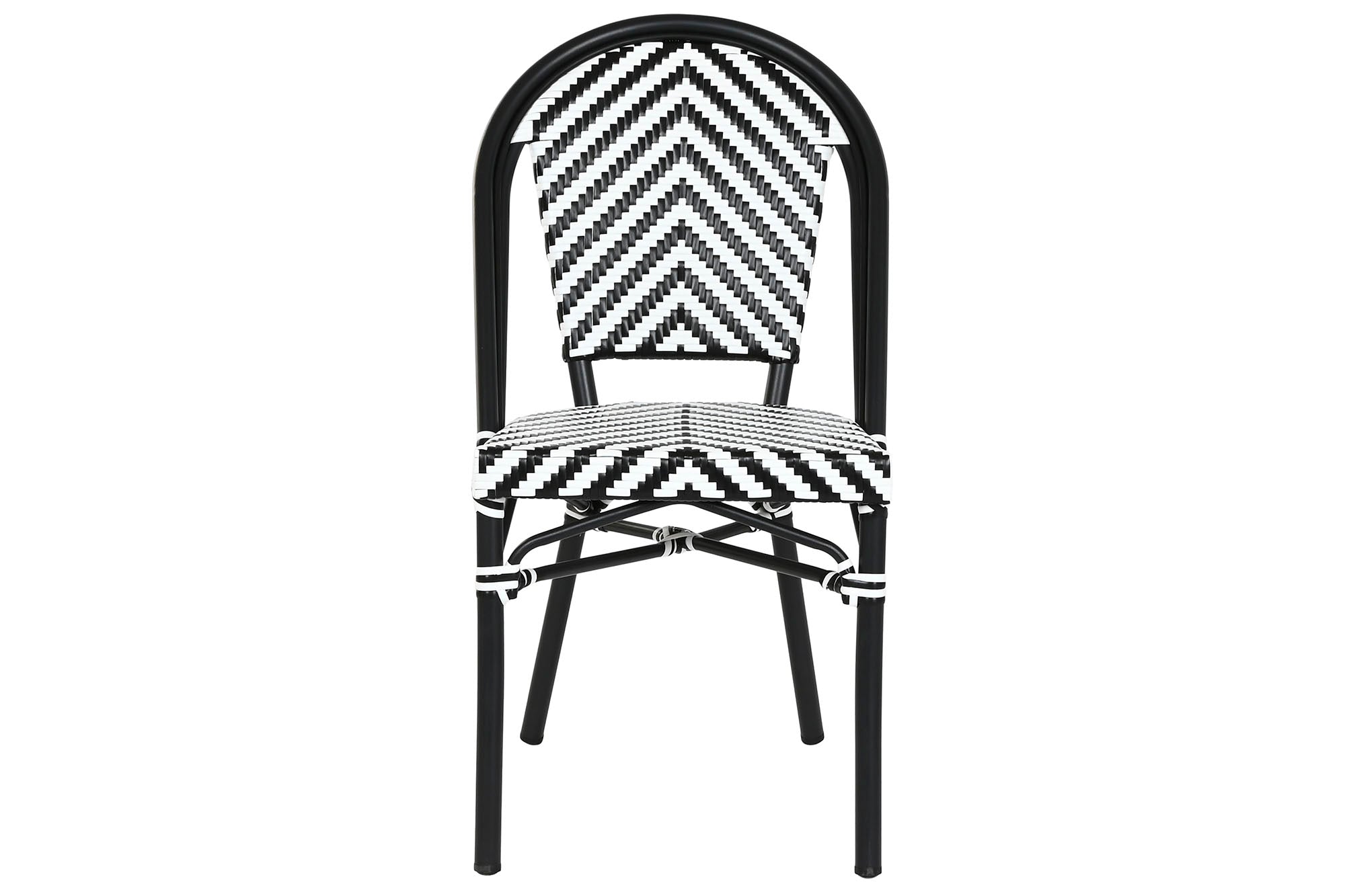 SILLA ALUMINIO RATAN SINTETICO 46X57X88 NEGRO - Imagen 2