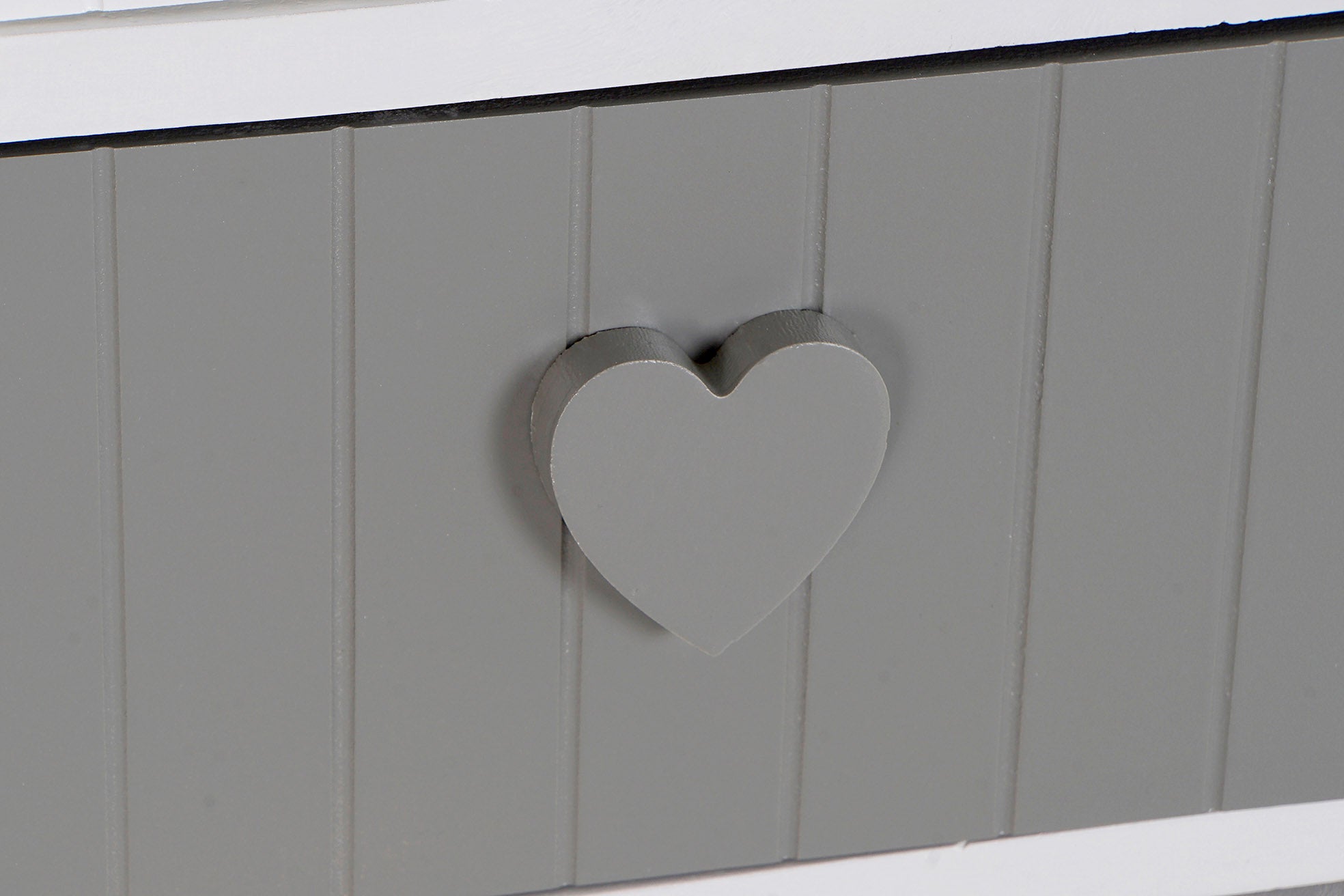 CAJONERA PAULOWNIA 40X29X90 CORAZONES BLANCO - Imagen 4