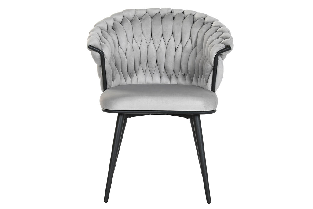 SILLA POLIESTER METAL 66X60X84 GRIS - Imagen 2