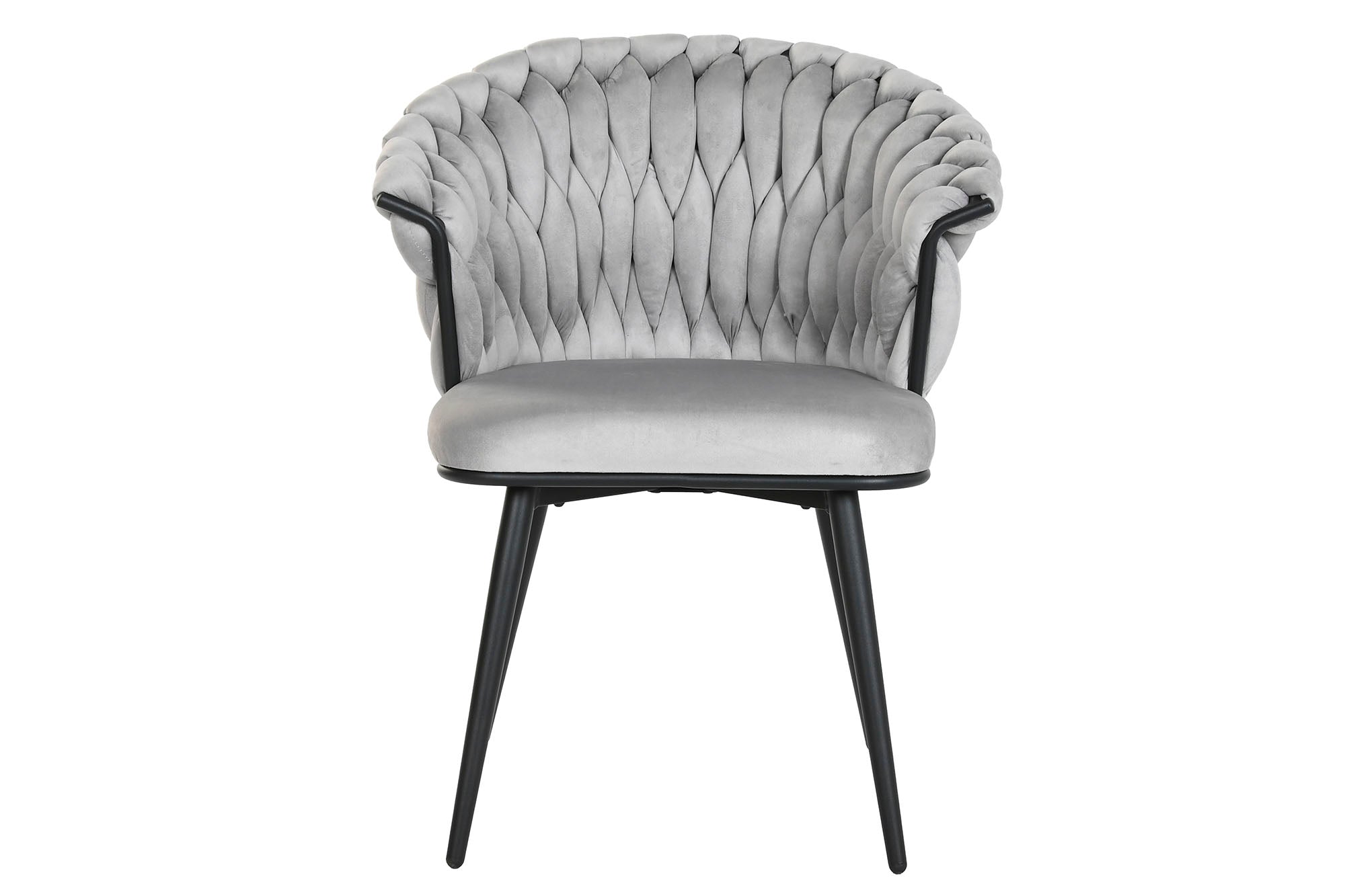 SILLA POLIESTER METAL 66X60X84 GRIS - Imagen 2