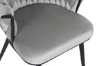 SILLA POLIESTER METAL 66X60X84 GRIS - Imagen 3
