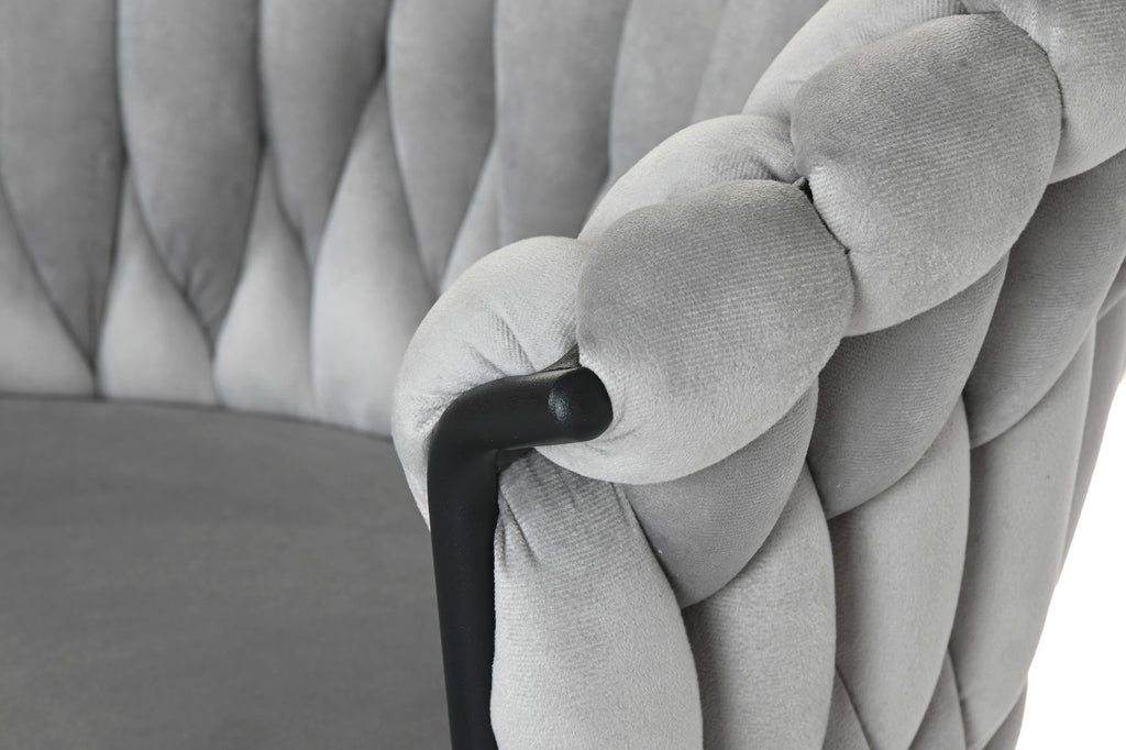 SILLA POLIESTER METAL 66X60X84 GRIS - Imagen 6