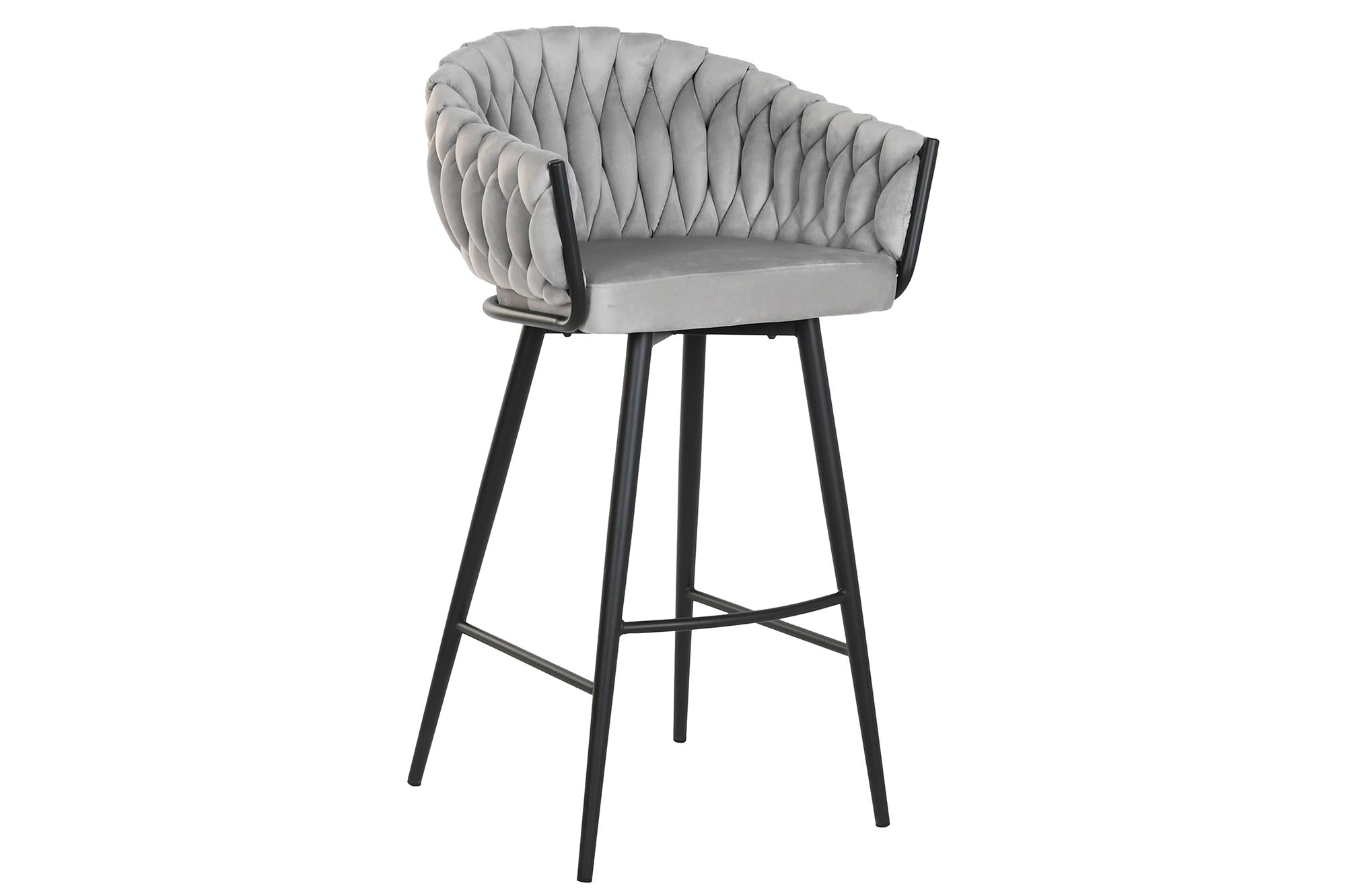 TABURETE POLIESTER METAL 58X53X101 GRIS - Imagen 1