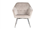 BUTACA POLIESTER METAL 74X67X90 VELVET GRIS - Imagen 2