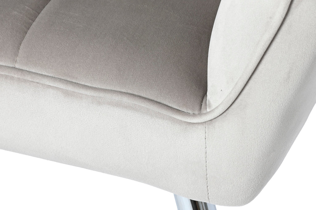 BUTACA POLIESTER METAL 74X67X90 VELVET GRIS - Imagen 6