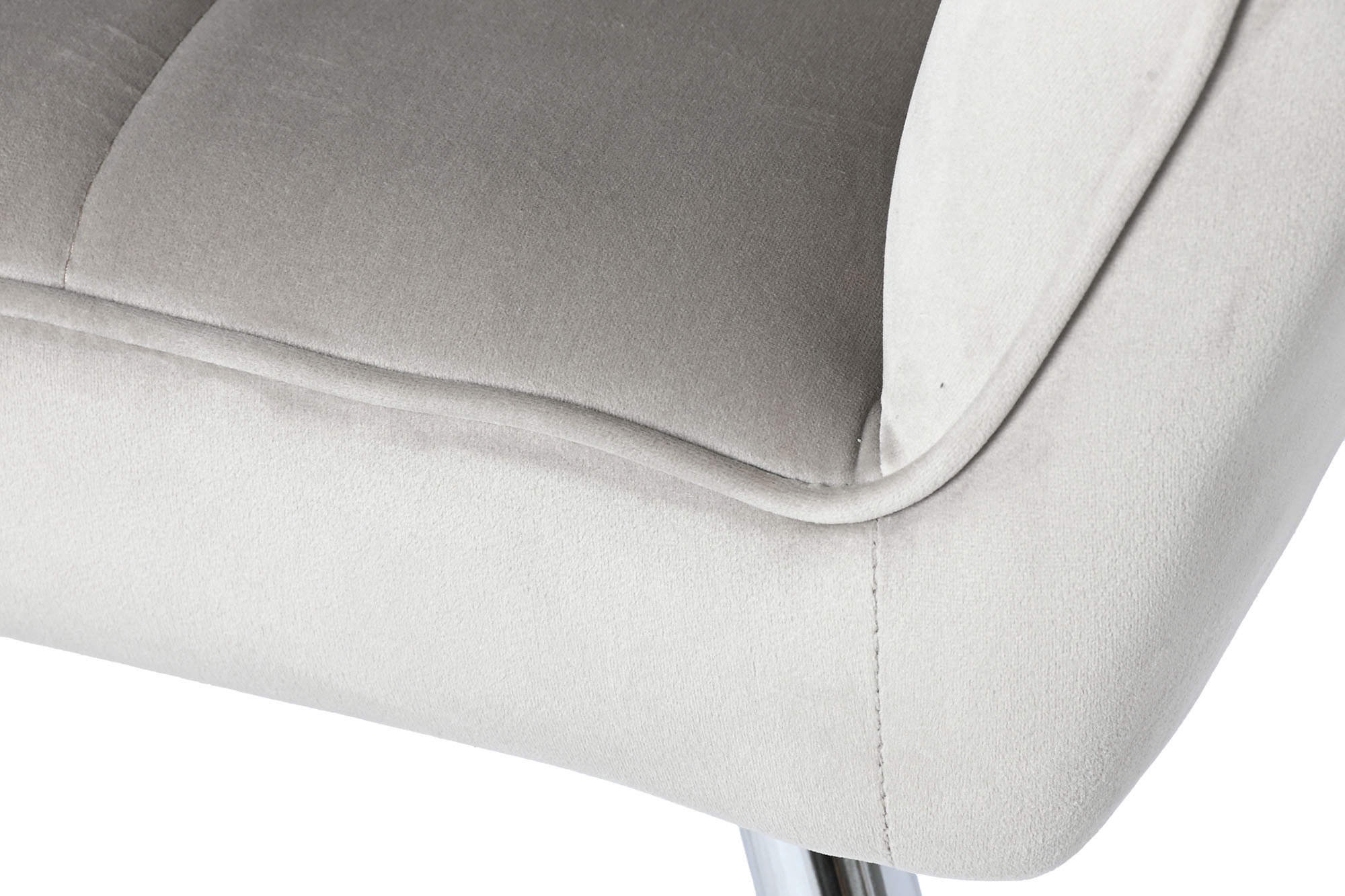 BUTACA POLIESTER METAL 74X67X90 VELVET GRIS - Imagen 6