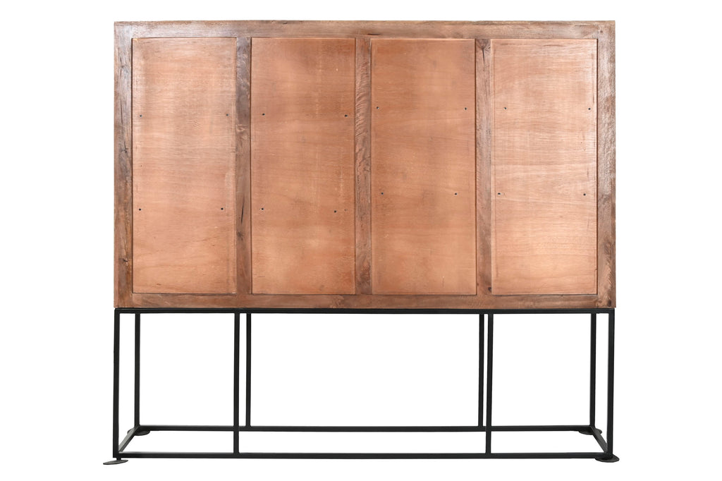 ARMARIO MANGO METAL 180X40X160 TALLADO BLANCO - Imagen 3