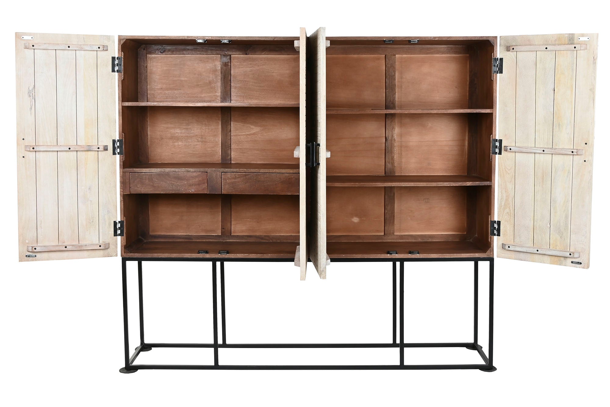 ARMARIO MANGO METAL 180X40X160 TALLADO BLANCO - Imagen 4