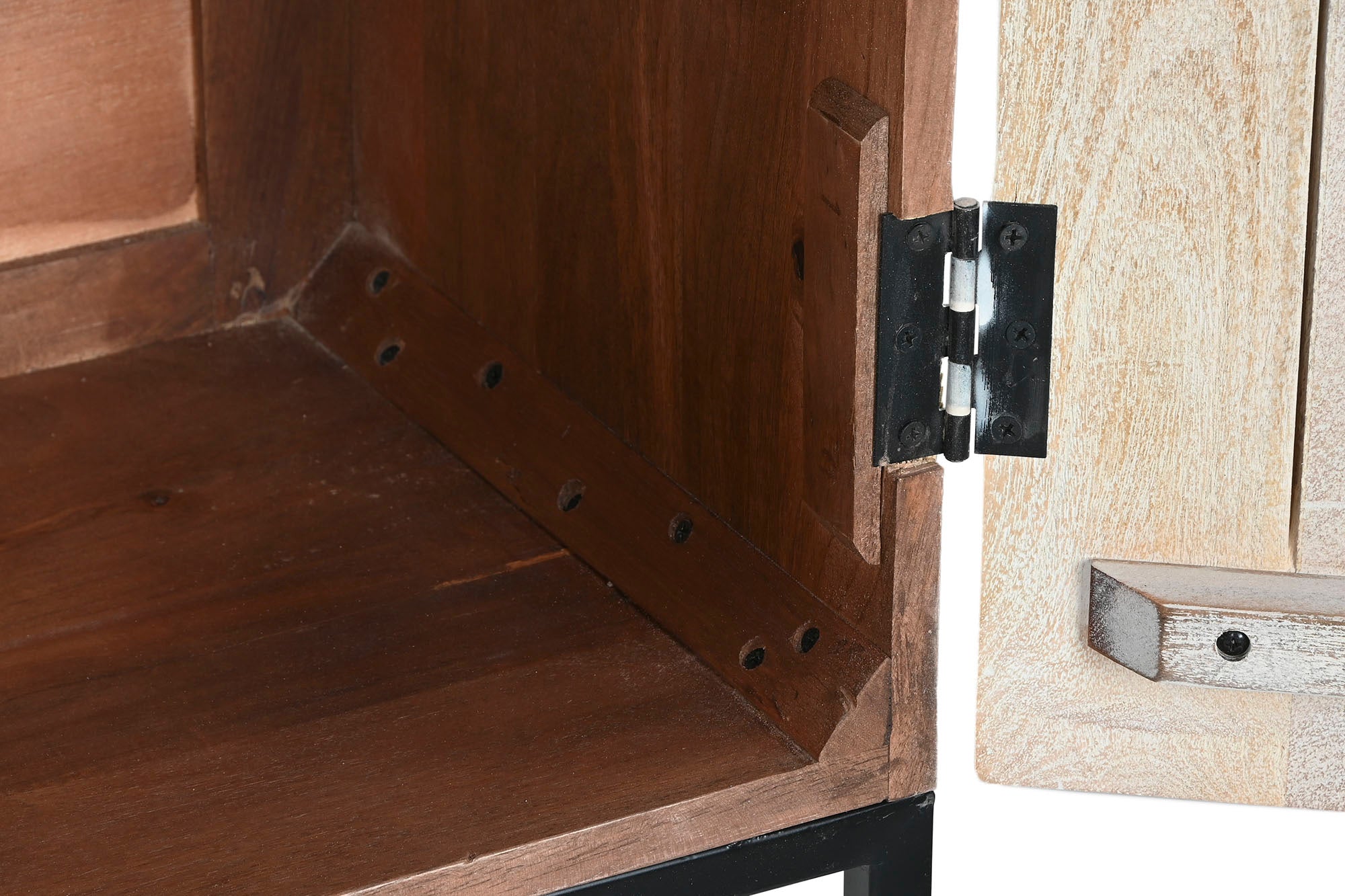 ARMARIO MANGO METAL 180X40X160 TALLADO BLANCO - Imagen 6