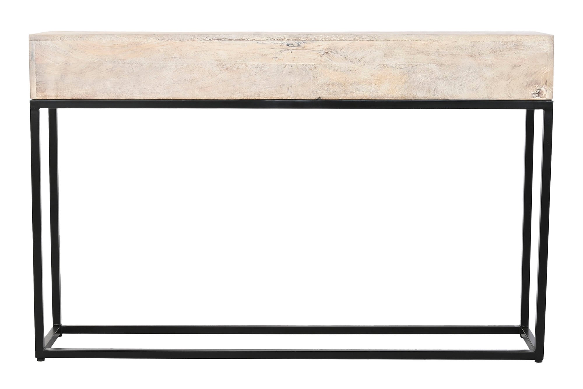 CONSOLA MANGO METAL 120X30X76 TALLADO BLANCO - Imagen 3