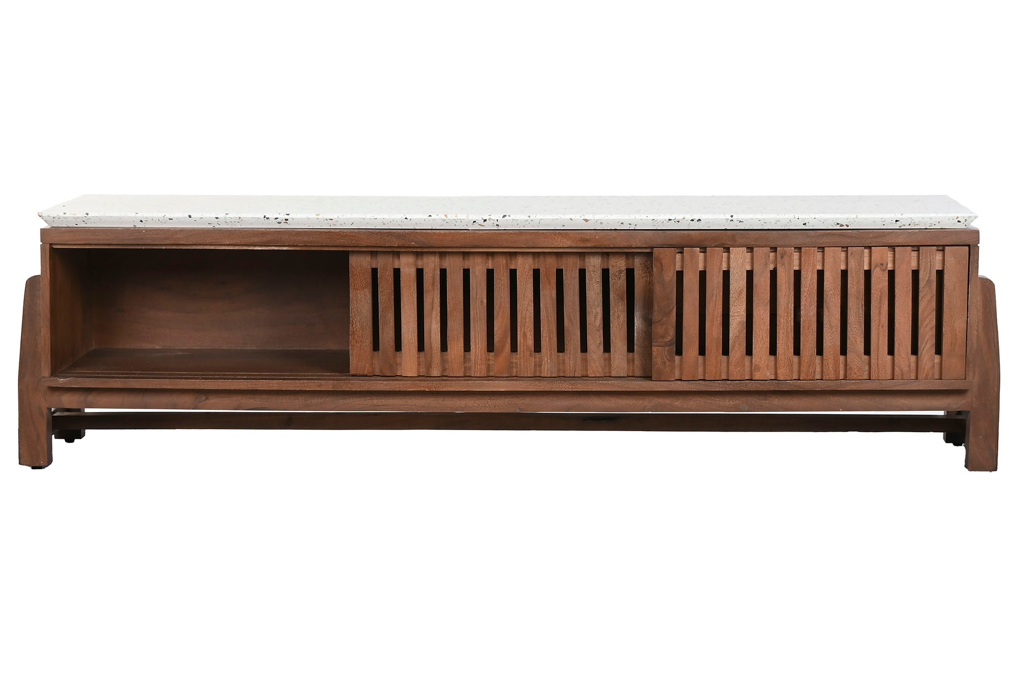 MUEBLE TV ACACIA TERRAZO 166X46X52 - Imagen 3