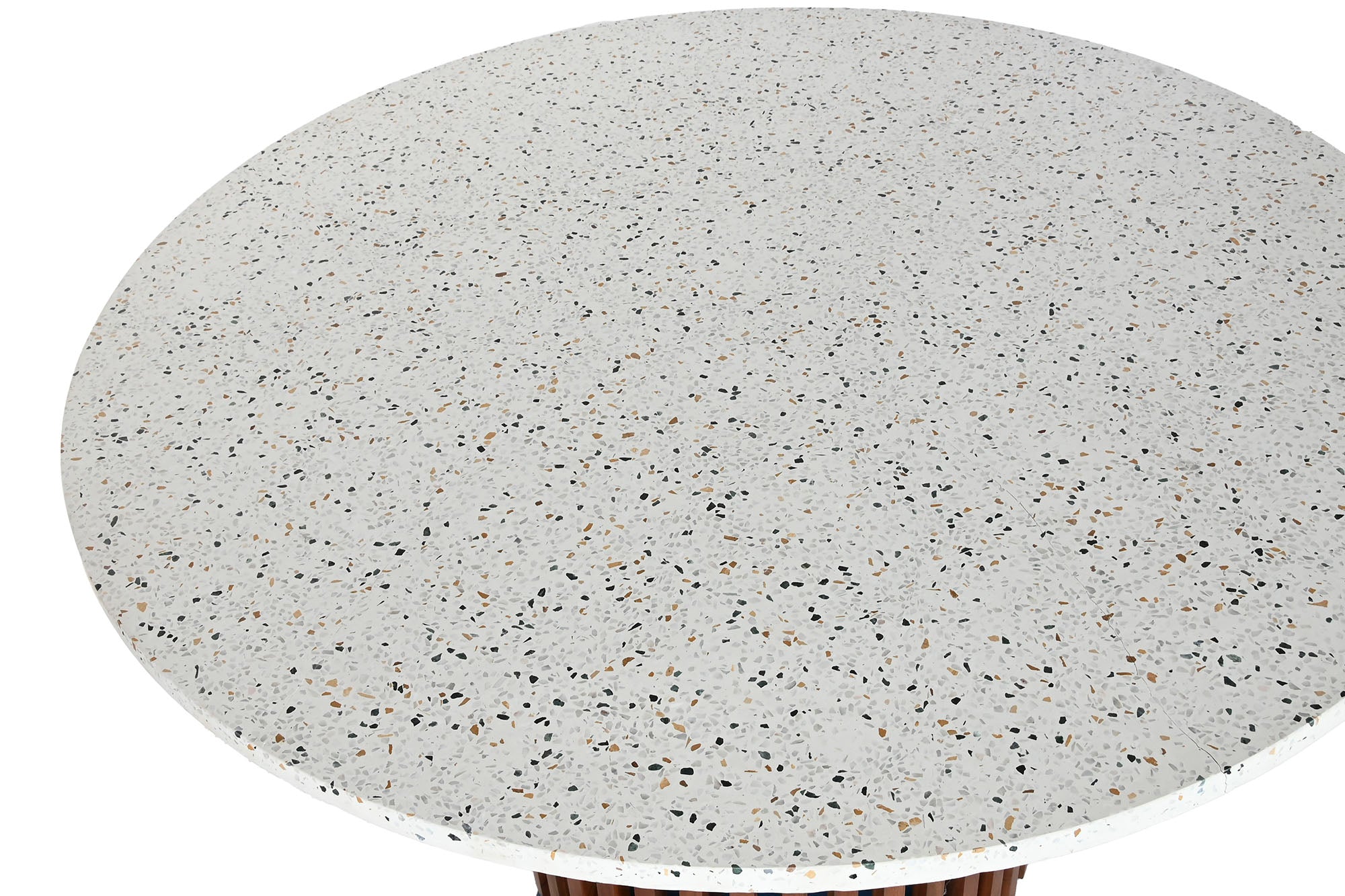 MESA COMEDOR ACACIA TERRAZO 130X130X76 - Imagen 2