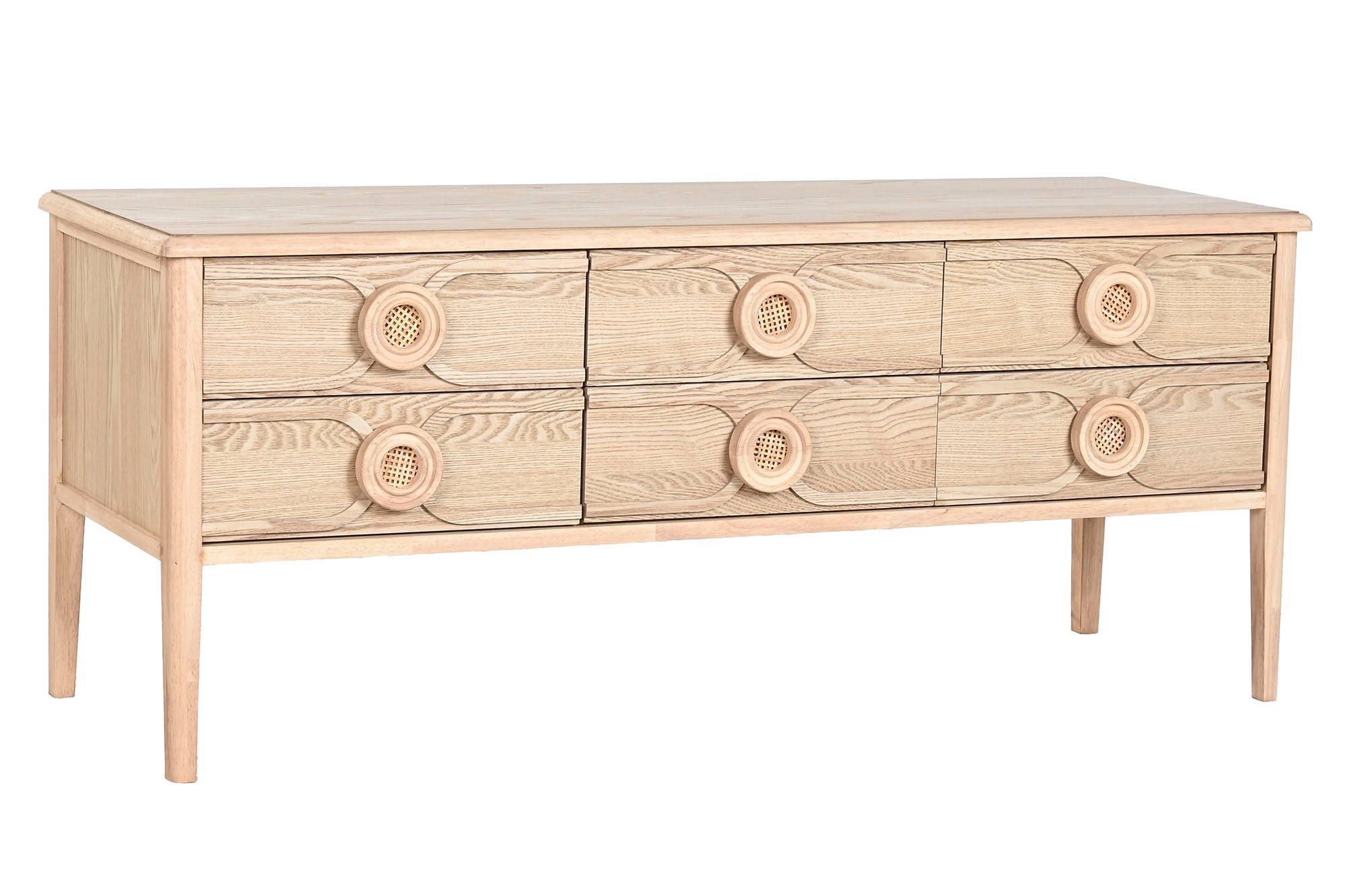 MUEBLE TV ABETO MDF 120X40X50 NATURAL - Imagen 1