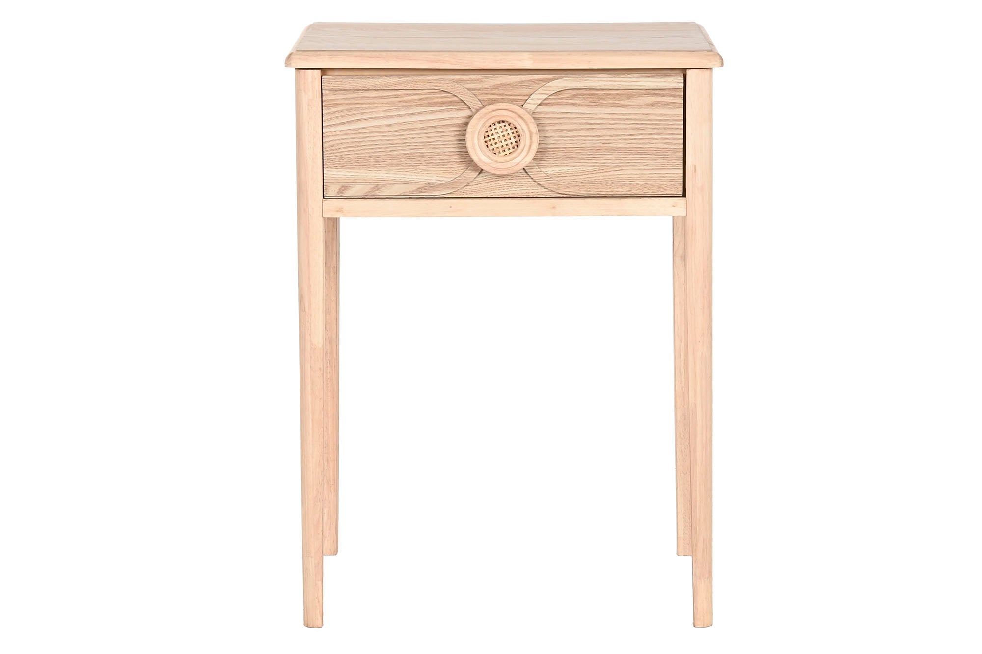 MESITA DE NOCHE ABETO MDF 48X35X65 NATURAL - Imagen 1