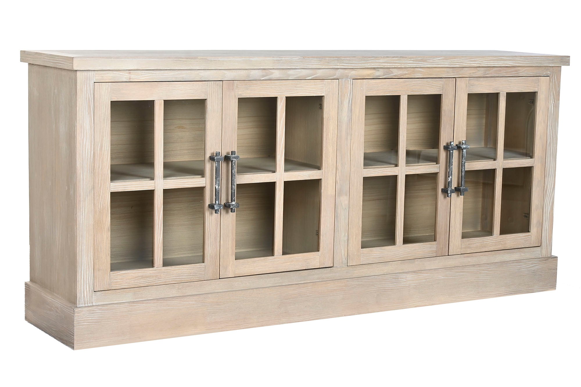 BUFFET MADERA DE HEVEA CRISTAL 180X40X82 43,00 - Imagen 1