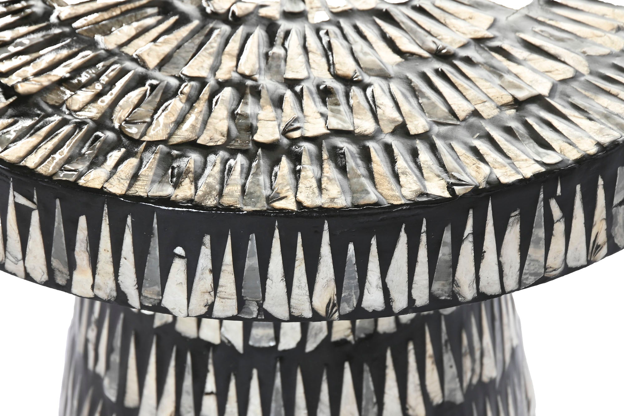 MESITA AUXILIAR MADRE PERLA MDF 40X40X48 NEGRO - Imagen 3