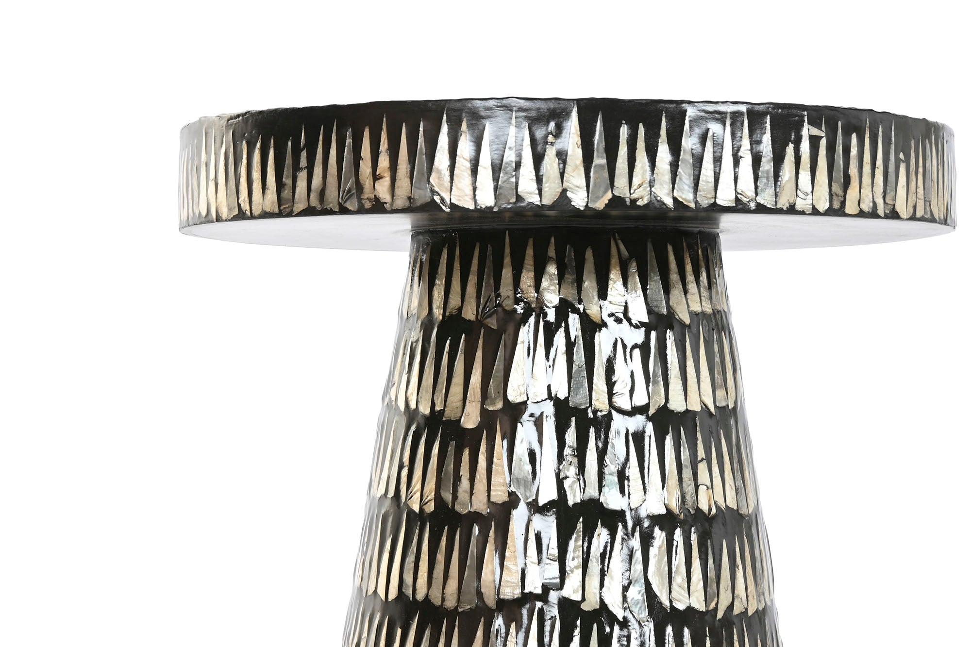 MESITA AUXILIAR MADRE PERLA MDF 40X40X48 NEGRO - Imagen 2