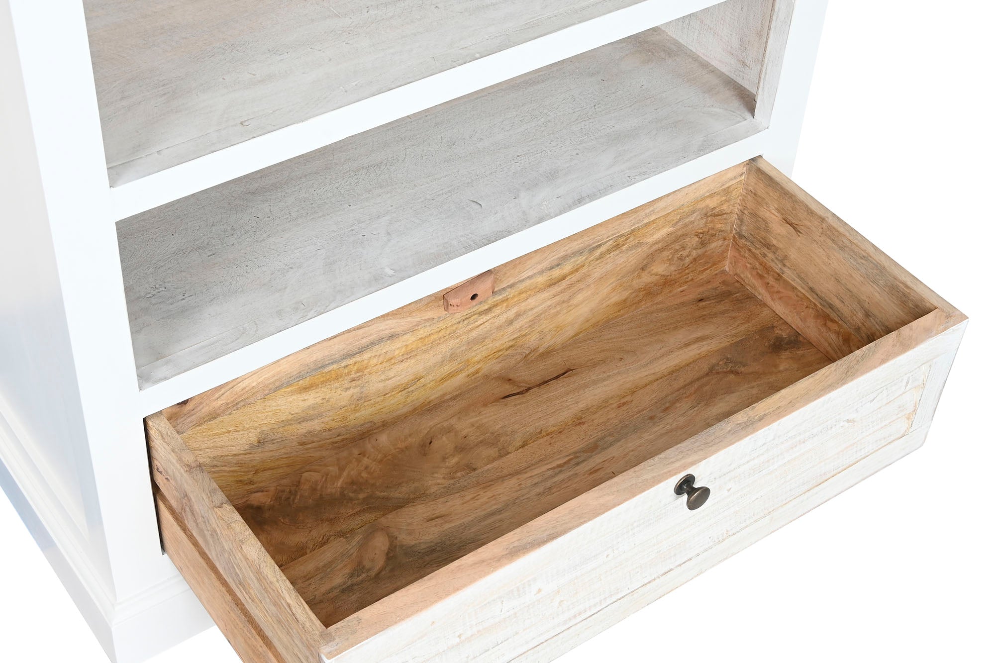 ESTANTERIA MANGO 90X40X180 DESGASTADO BLANCO - Imagen 2