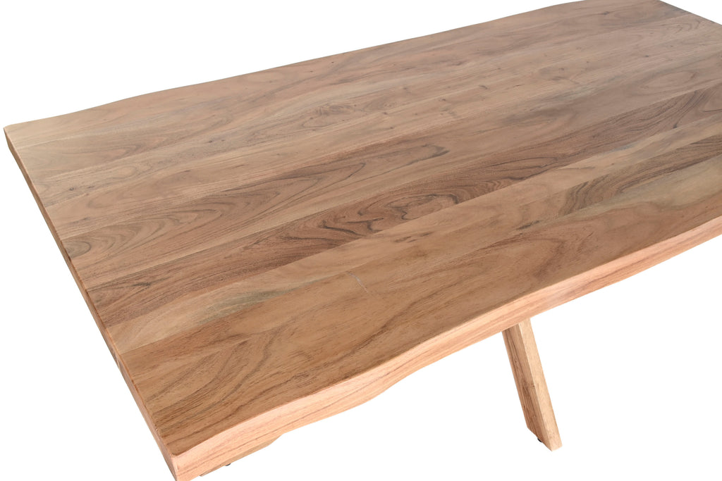 MESA COMEDOR ACACIA 200X100X78 NATURAL - Imagen 4