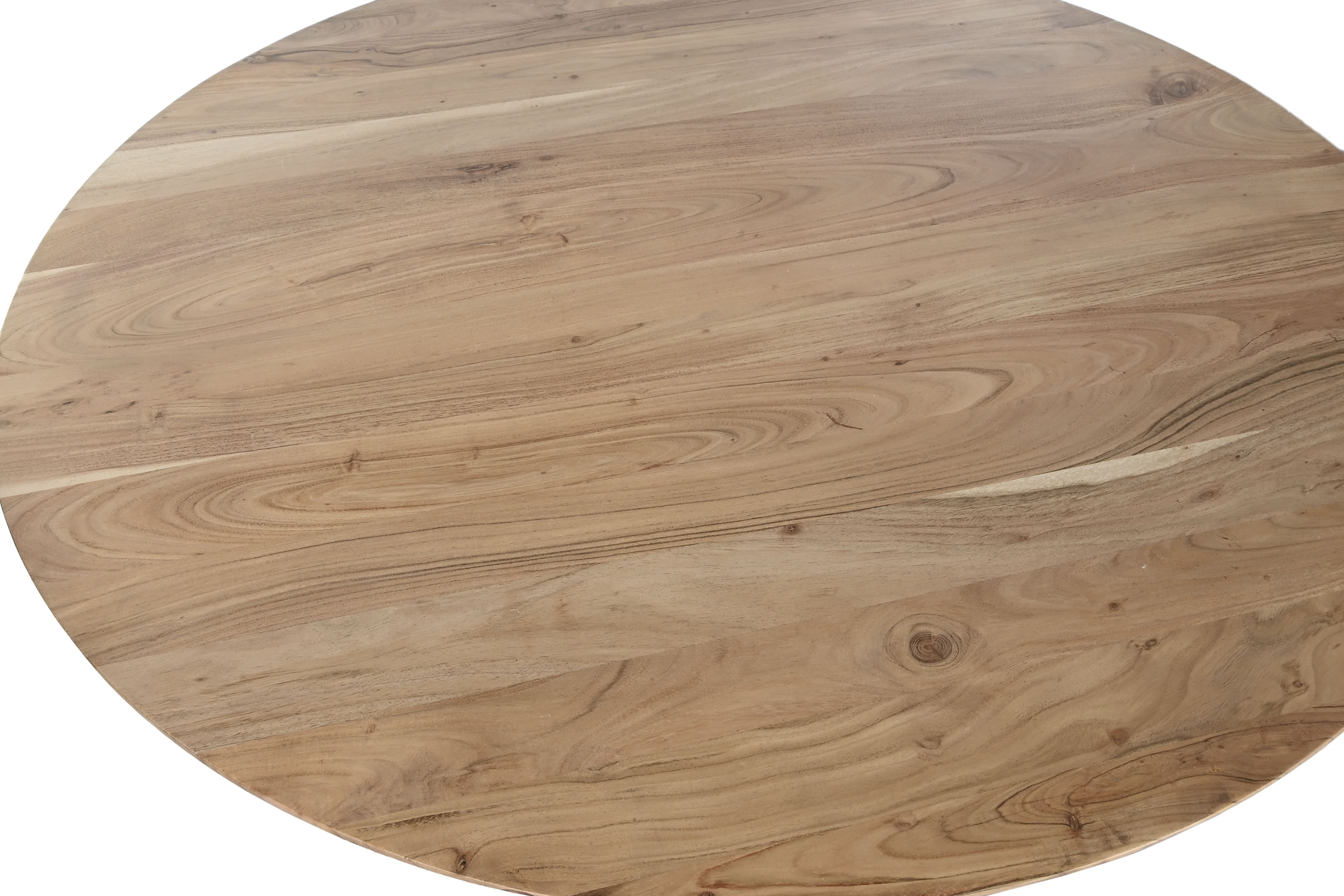 MESA REDONDA COMEDOR ACACIA METAL 130X130X76 - Imagen 2