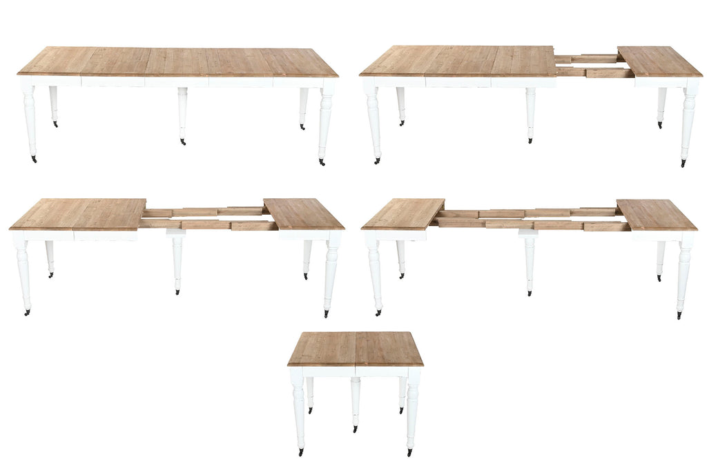 MESA COMEDOR ABETO 100X100X78 250 EXTENSIBLE - Imagen 1