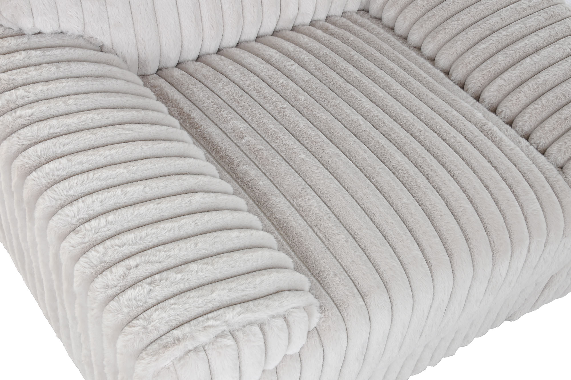 SILLON POLIESTER 98X84X79 PELO BEIGE - Imagen 4