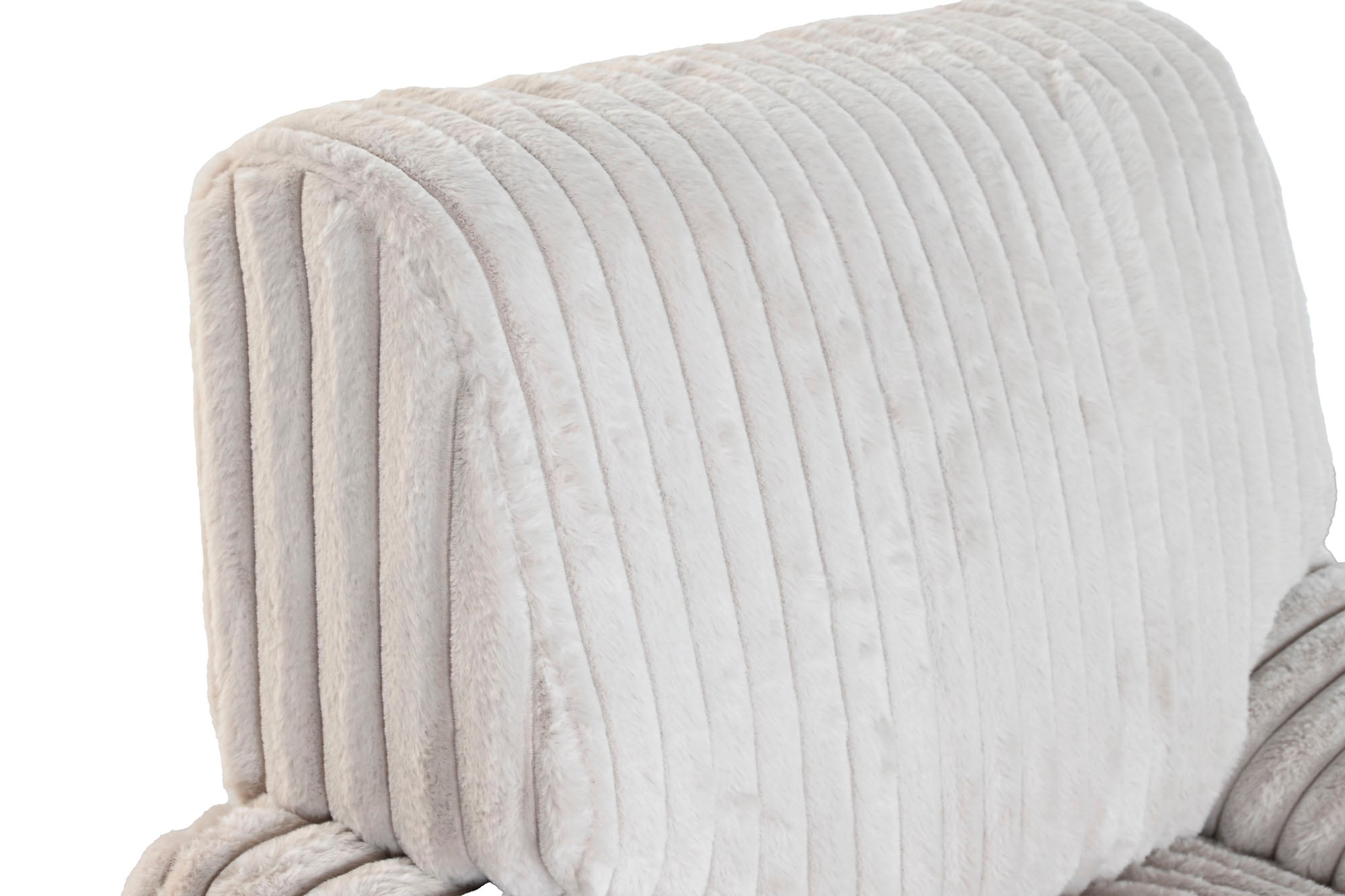 SILLON POLIESTER 98X84X79 PELO BEIGE - Imagen 5