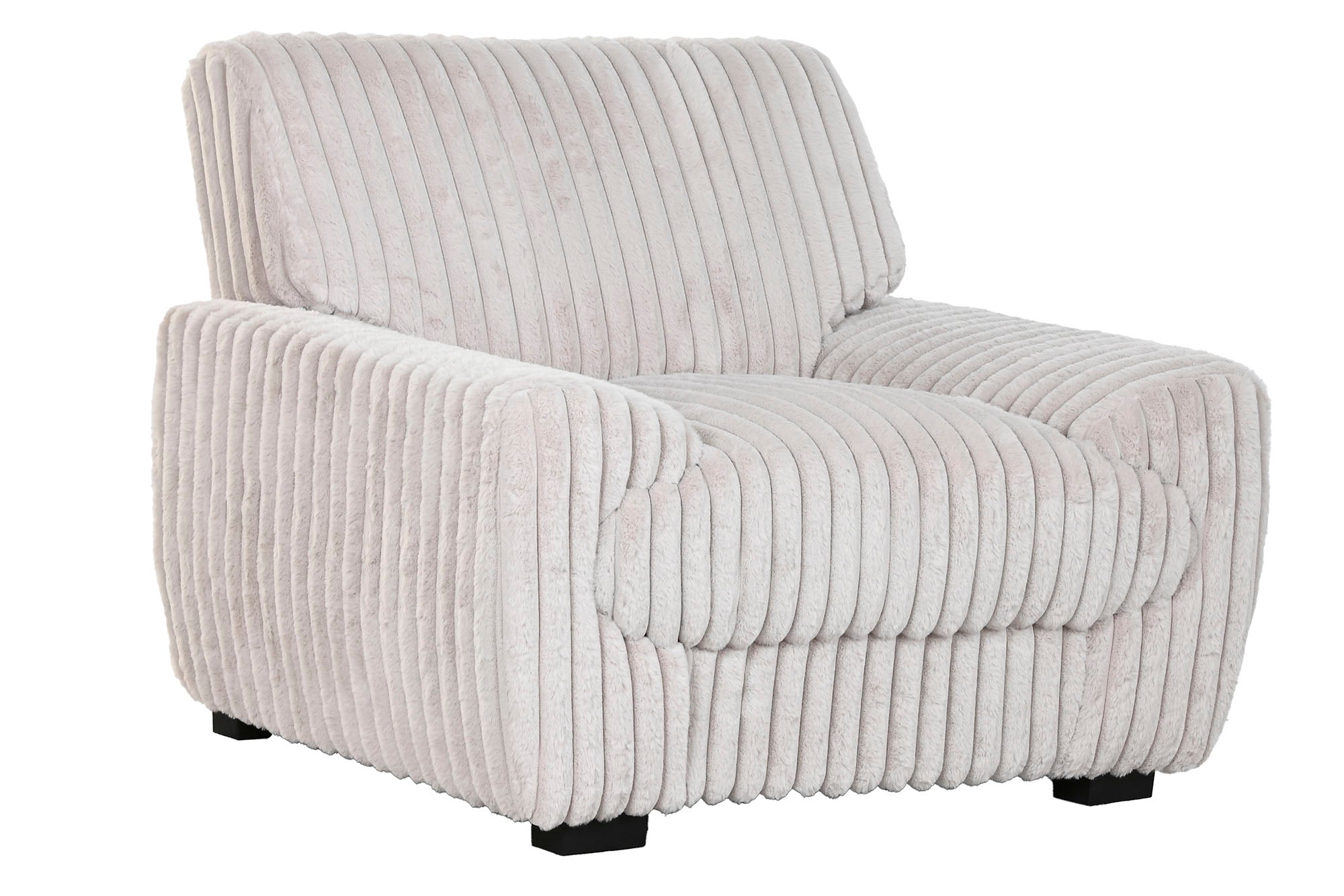 SILLON POLIESTER 98X84X79 PELO BEIGE - Imagen 1