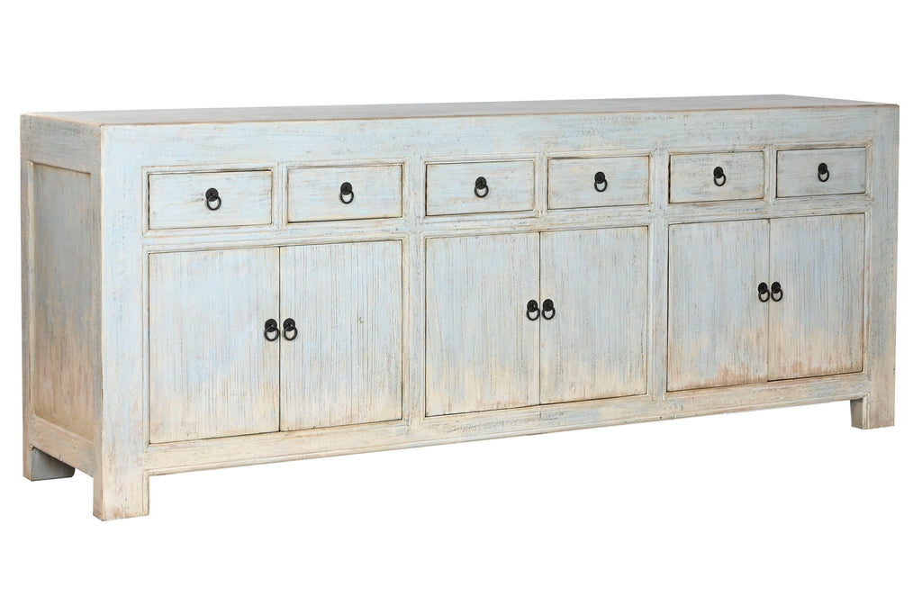 APARADOR OLMO MACIZO 220X45X85 6 PUE 6 CAJ - Imagen 5