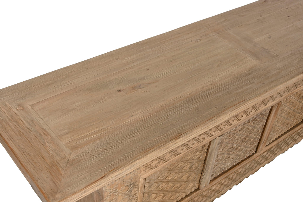 MUEBLE TV OLMO MACIZO 180X44X60 45,00 TALLADO - Imagen 1