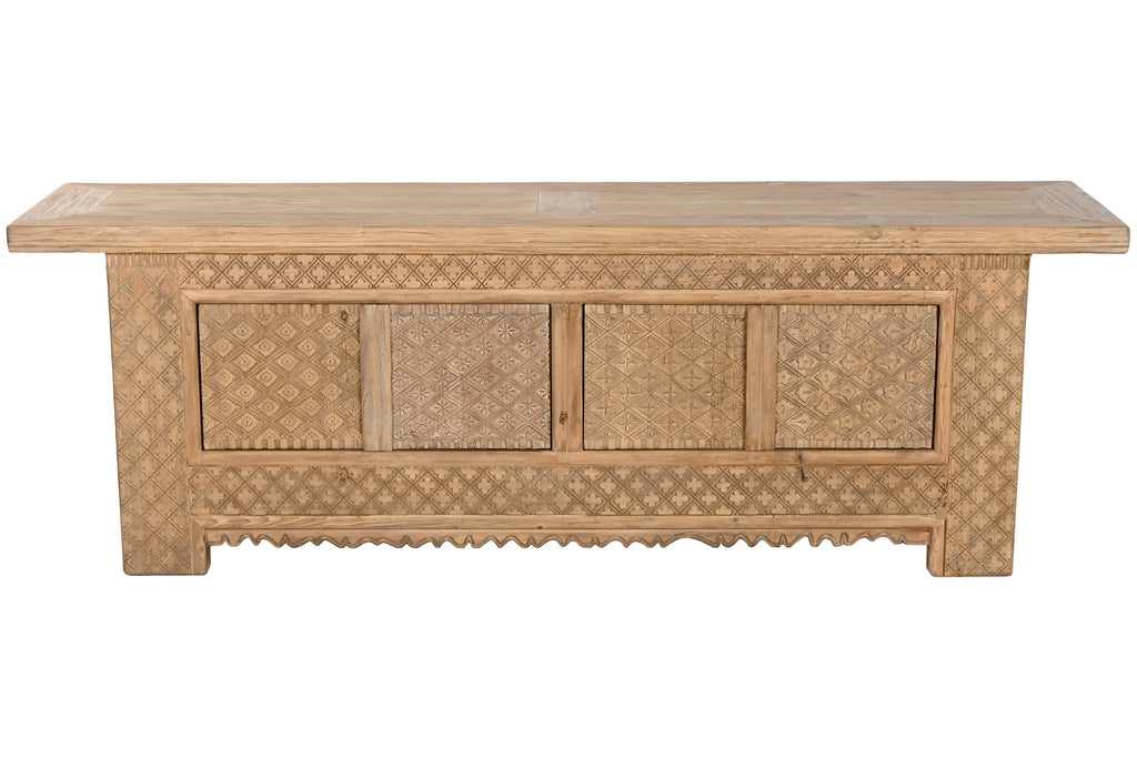 MUEBLE TV OLMO MACIZO 180X44X60 45,00 TALLADO - Imagen 6