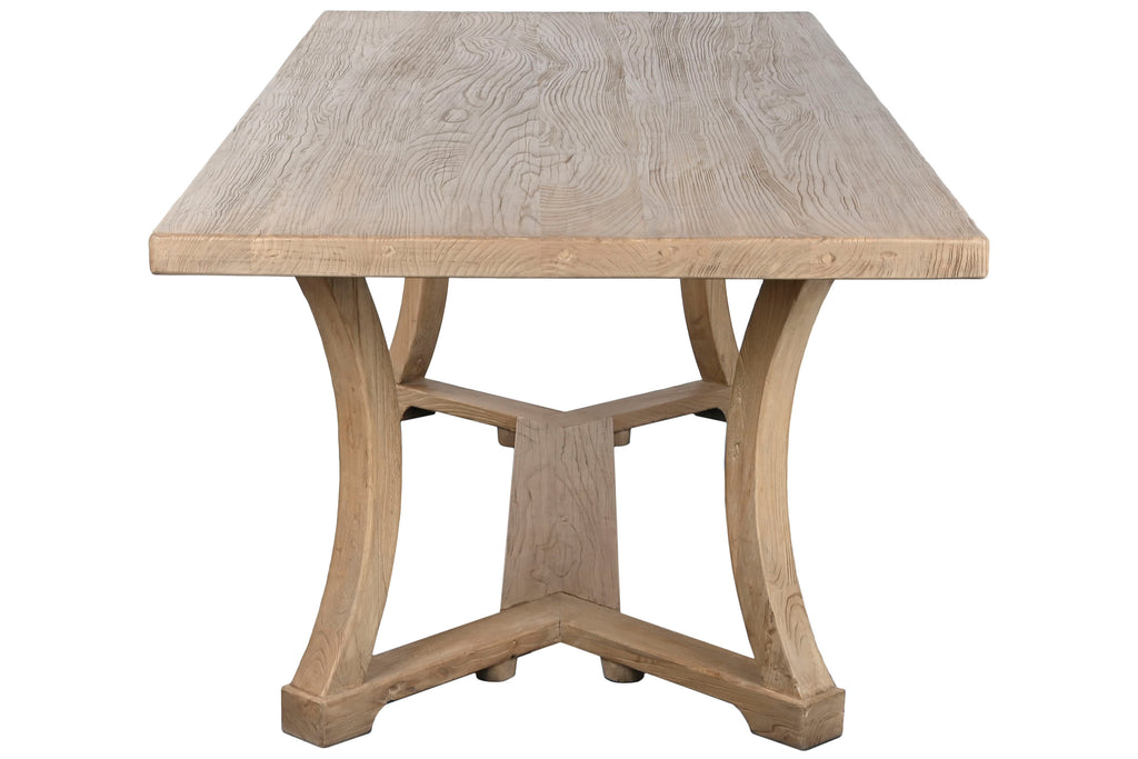 MESA COMEDOR OLMO MACIZO 240X100X76 NATURAL - Imagen 4
