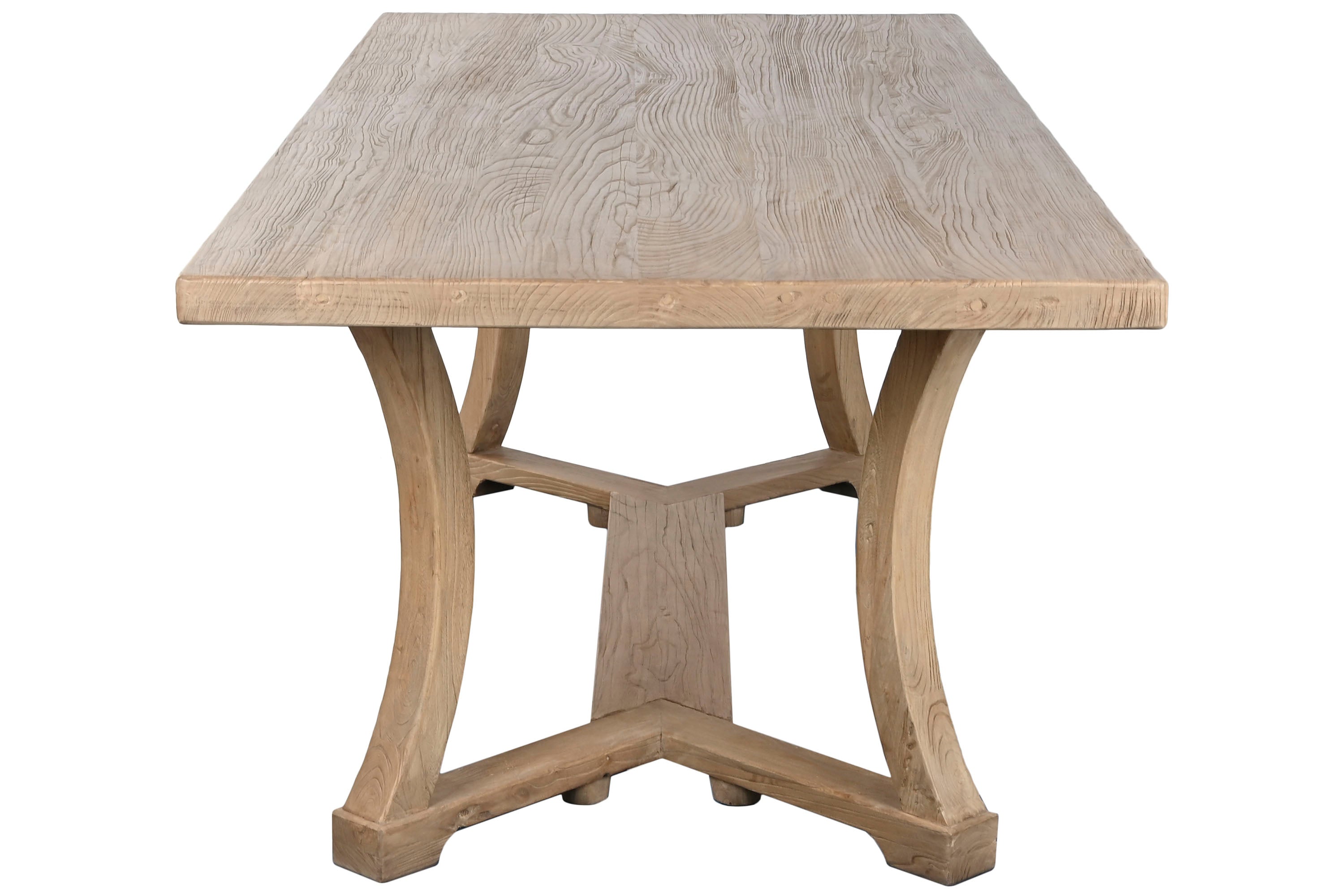 MESA COMEDOR OLMO MACIZO 240X100X76 NATURAL - Imagen 4