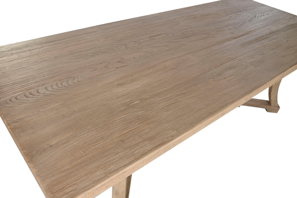 MESA COMEDOR OLMO MACIZO 240X100X76 NATURAL - Imagen 1