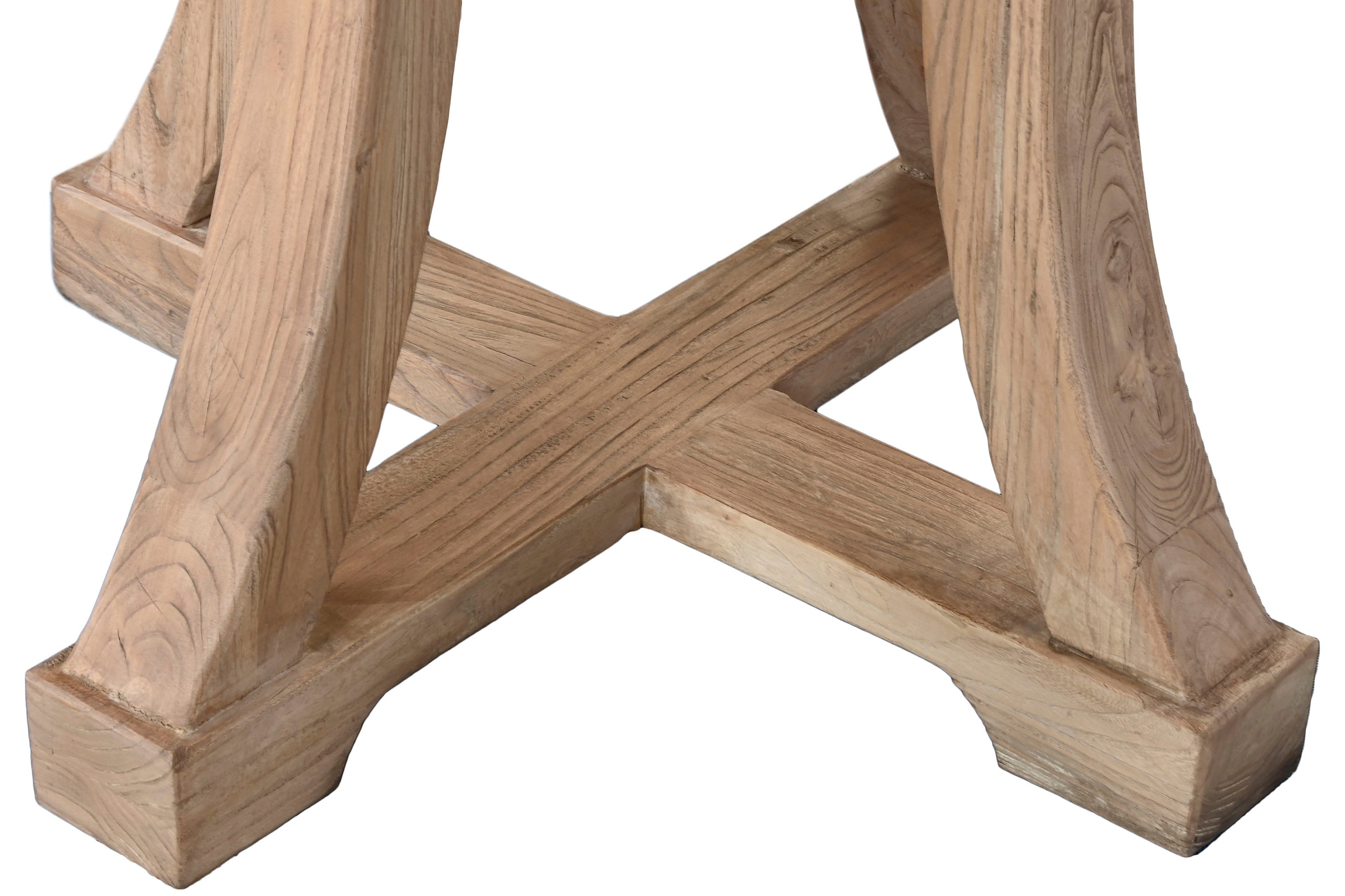 MESA COMEDOR OLMO MACIZO 120X120X76 NATURAL - Imagen 1